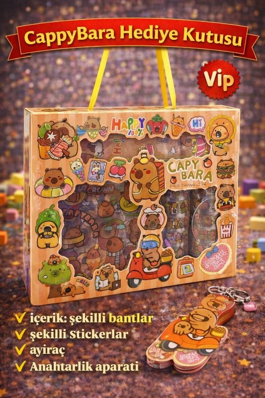 CAPPYBARA HEDİYE KUTUSU SET / 12Lİ PAKET